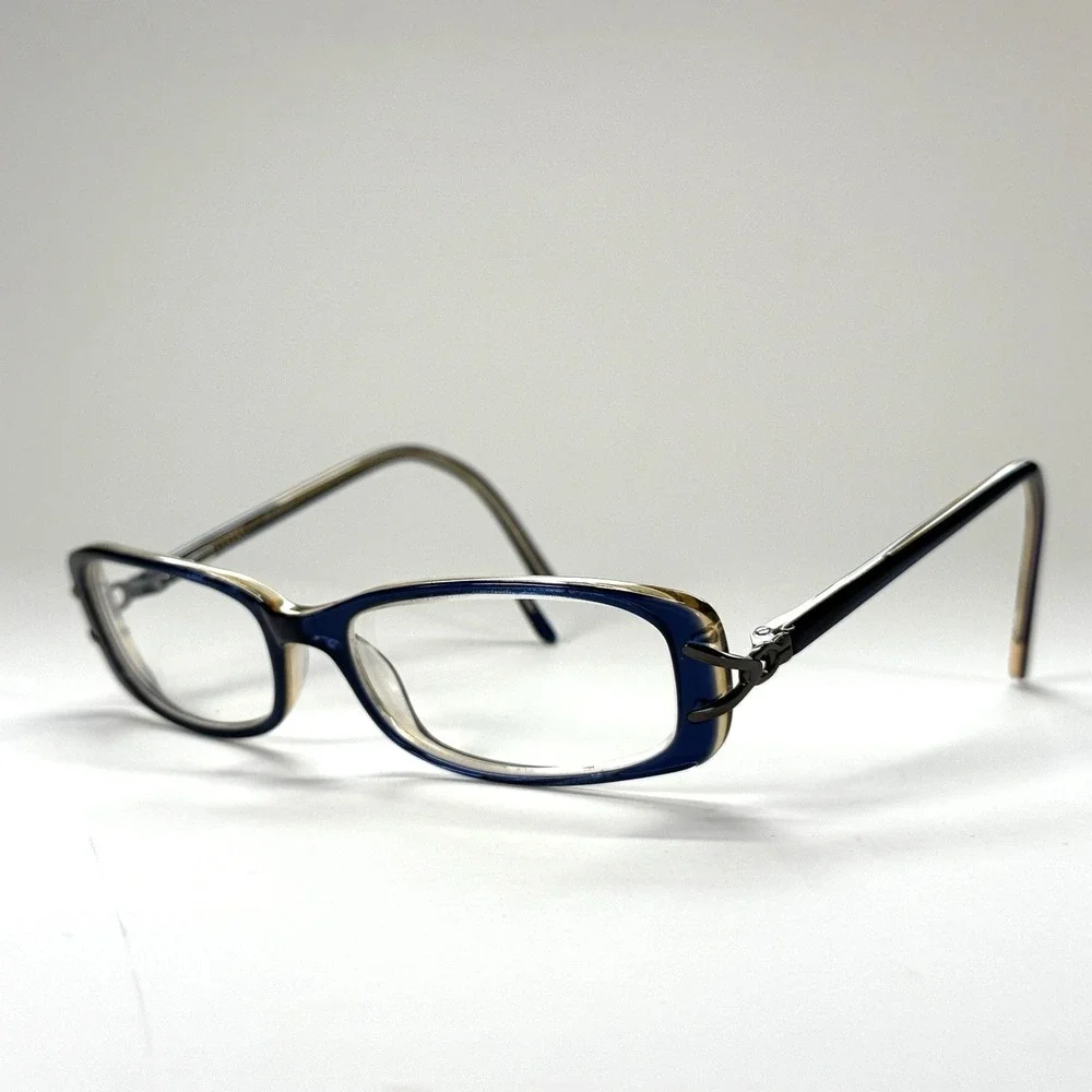 ELAN 9416 Eyeglasses Frame Only 52-16-135 Blue Honey Womens Rectangle Full Rim